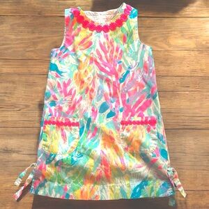 Lilly Pulitzer Toddler Girls Classic Shift Dress Size 8 Little Lilly multi color